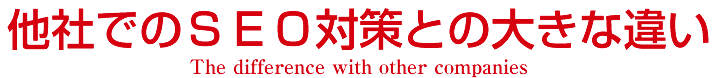 The difference with other companies 他社でのSEO対策との大きな違い